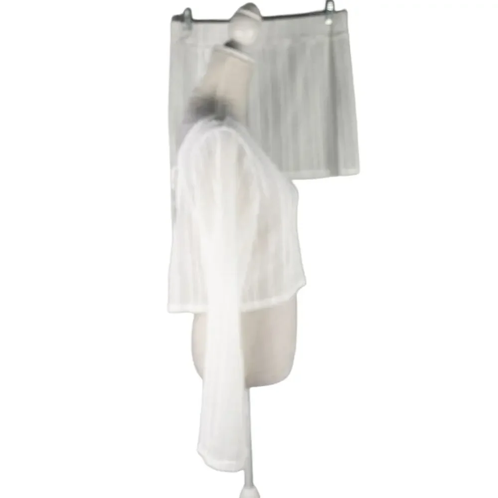 Becotal Swim Coverup Set White Crochet XL Vacation Cruise New